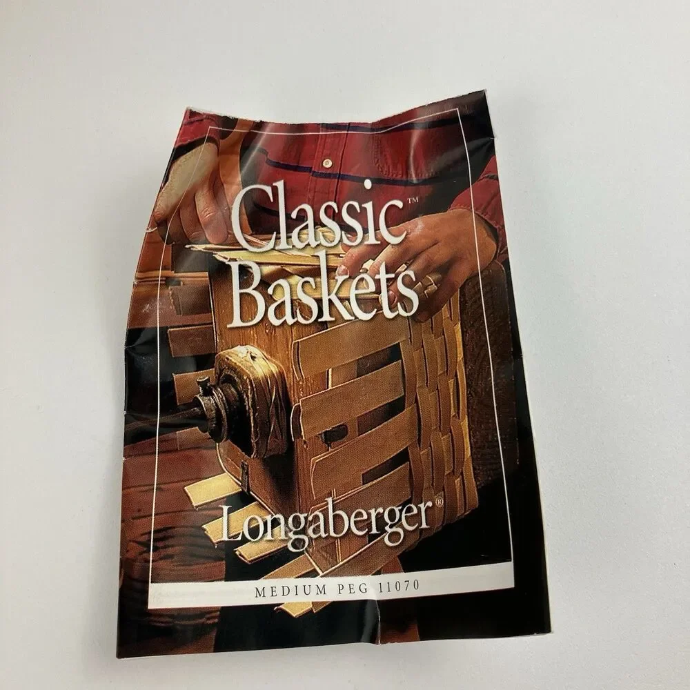 Longaberger Medium Peg Basket Set 1999 | Signed /w Protector 6